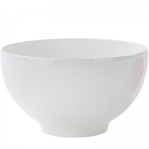Pure white bone china small bowl Nordic style home ceramic restaurant tableware noodle soup bowl rice bowl