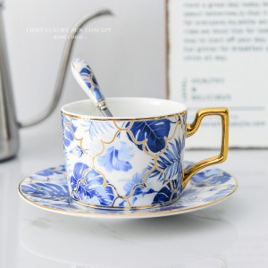 Coffee Cup English Afternoon Tea Top Grade Bone China Tea Set 220ML Luxury Drinkware