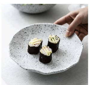 Pattern Ceramic Food Plate Dish Rice Salad Bowl Retro Porcelain Plate