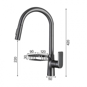 Faucet Manufacturer Deck Mount Farmhouse Cover Plate Pull Out Black Kitchen Sink Faucet Pull Down