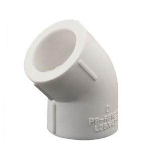 PPR Corrosion Resistant Plastics Pipe Fittings 45 Degree Elbows