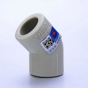 PPR Corrosion Resistant Plastics Pipe Fittings 45 Degree Elbows