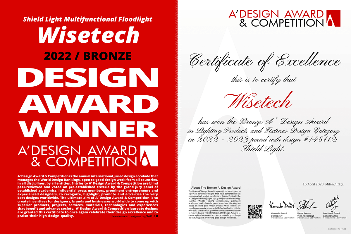 Un Design Bronze Award per WISETECH