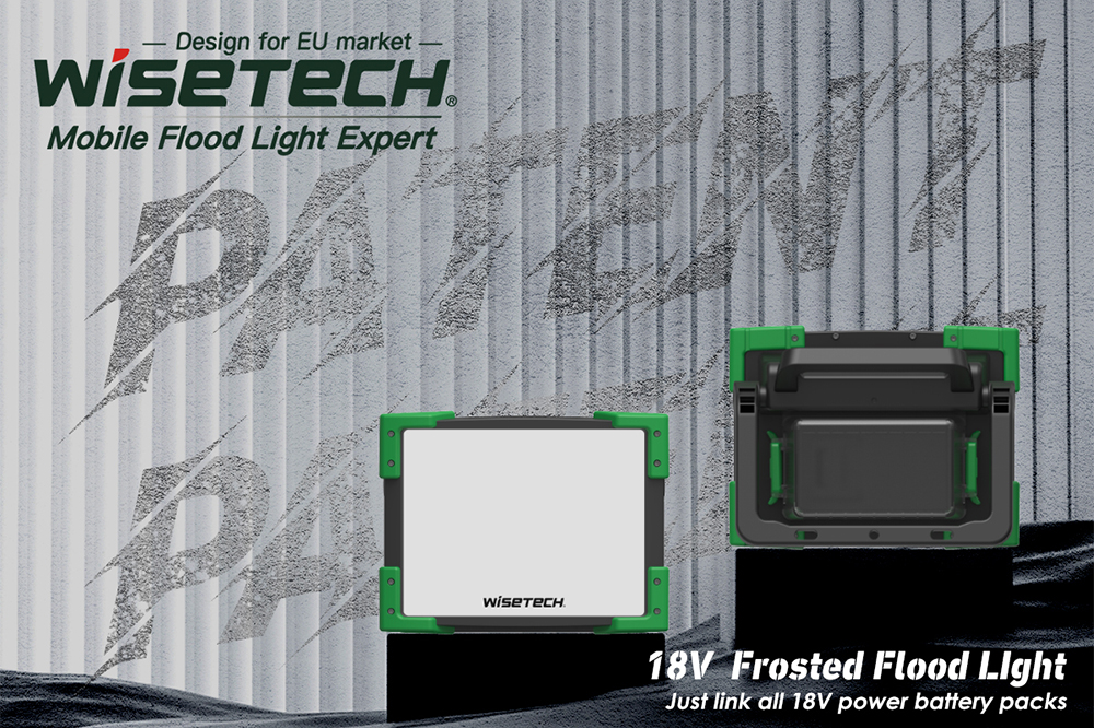 18V Frosted Flood Light - Hobetu zure lantokia argiztapen uniforme eta leunarekin