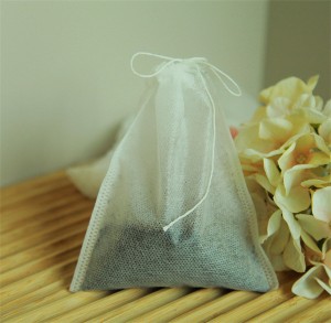 China wholesale Disposable Loose Tea Bags Factories –  Food Grade Non Woven Drawstring Tea Bag For Herbal And Green Tea – WISH