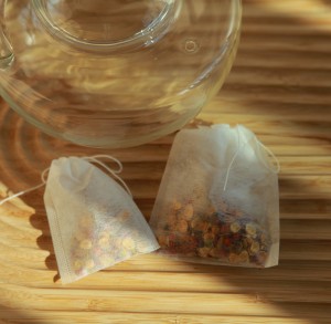 China wholesale Empty Bags For Tea Suppliers –  Convenient PLA Non Woven Drawstring Tea Bags For Herbal And Flower Tea – WISH