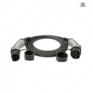 EV Cable (32A 3 phase 22KW) with 16ft/5m Type 2 Female to Male Extension Cable