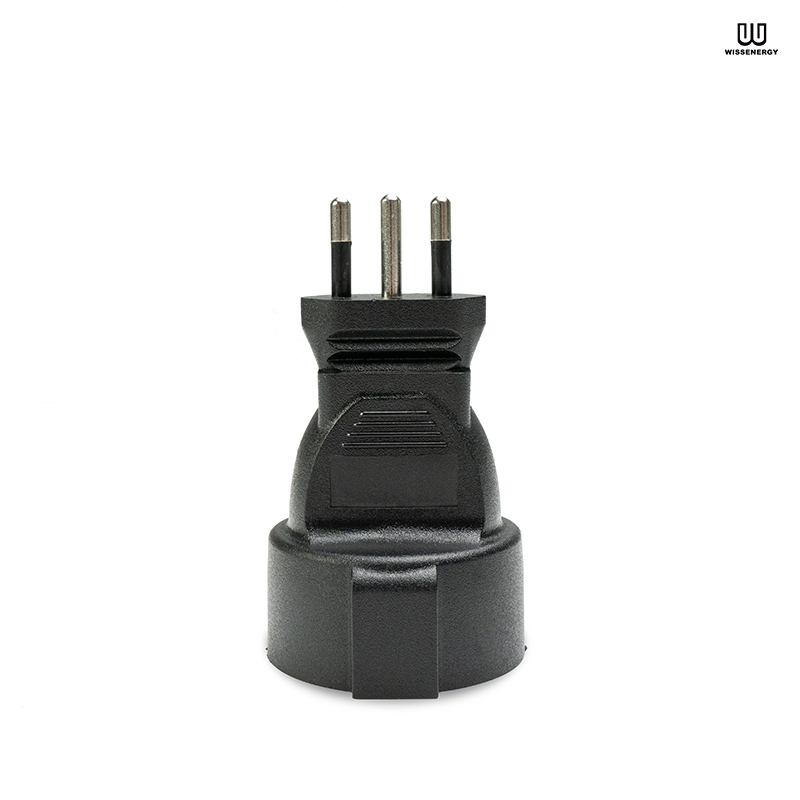 Italy 3Pin Plug to Schuko Socket Adapter (1)
