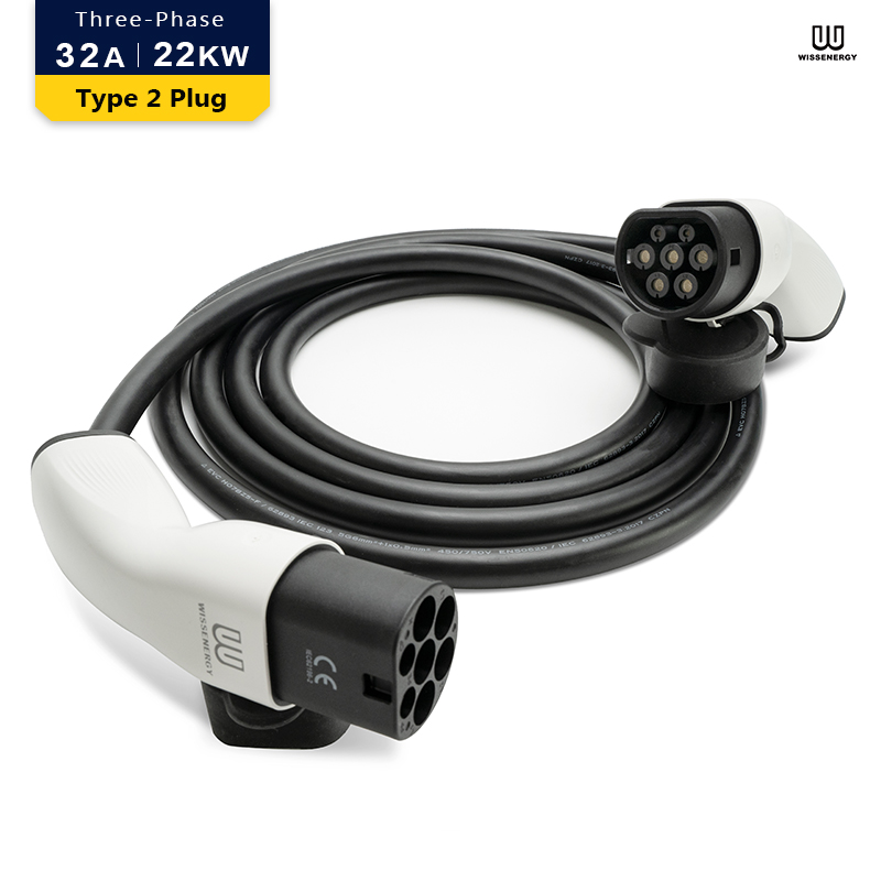 MS004 EV CableCharging CableThree-phase 32A22KWType 2 to Type 2 Extension Cable (1)