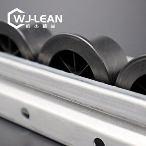 Standard type 40 retain edge wheel steel roller track flow racking component