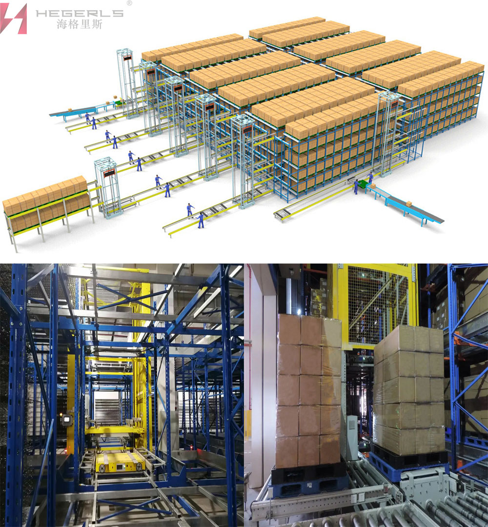 Storage Solution of Multi tier Stereoscopic Warehouse ｜ Technology of Hercules Lane Stacker Four way Shuttle Car System with Humanized Sorting