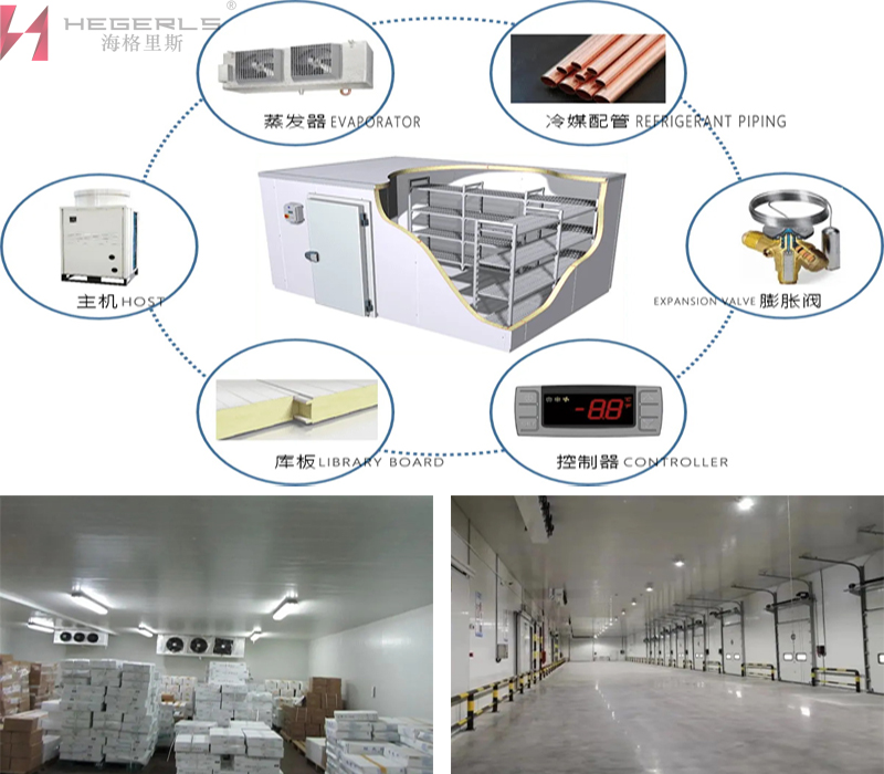 Hebei fruit and vegetable refrigerated three-dimensional warehouse installation movable combined refrigerated warehouse refrigerated food automatic three-dimensional warehouse