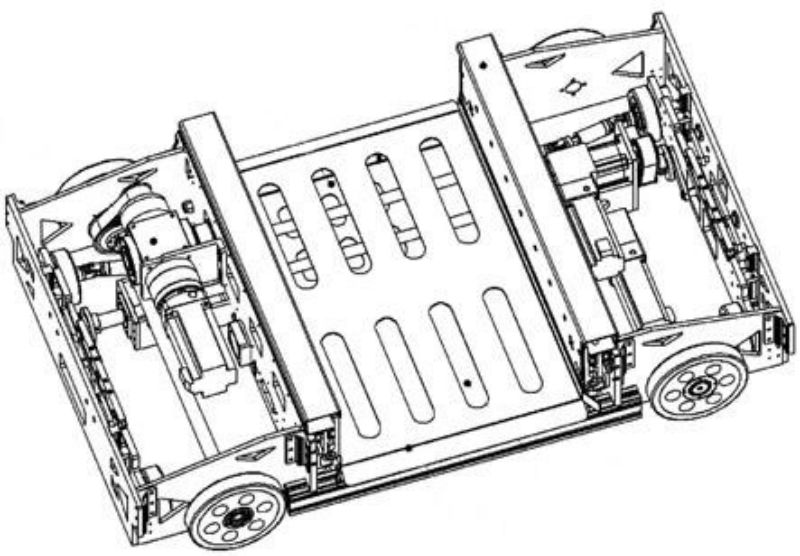 Warehouse shelf manufacturer | Hagrid HEGERLS material box type four-way shuttle car with encoder and laser sensor