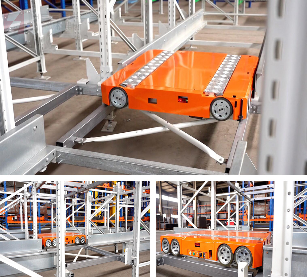 How does the HEGERLS pallet four-way shuttle system achieve automatic recognition, access, handling, and picking functions?