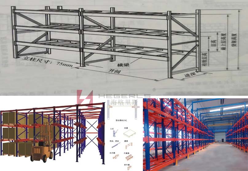 Heavy beam type shelves | pallet type shelves suitable for forklift operation warehouses