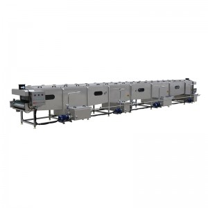 Spraying pasteurizer for bottles/cans