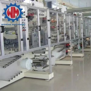 Semi Full Servo Automatic  Used Under pad Sanitary Napkin Adult Baby Diaper Production Line Making Machine