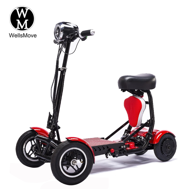 red mobility scooter