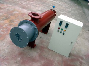Industrial electric heater with control cabinet