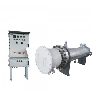 Industrial electric heater with control panel