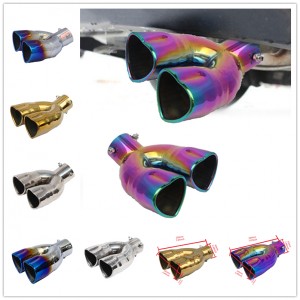 High Performance Automotive Rear Heart Shaped Stainless Steel Exhaust Pipe