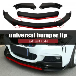 Car Front Bumper Lip Splitter Diffuser Spoiler Protector Black Lip Body Kit for universal car