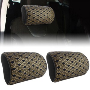 Jdm Black Fish Shed Fabric Soft Cotton Car Headrest