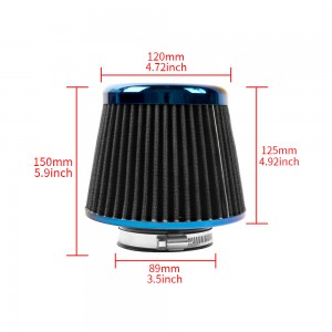 Universal JDM style culture Car Air Filter Vehicle Modified High Flow Mesh Cone Air Intake filters