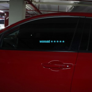 5 Star Car Interior Decorative Light LED Without Battery Rear Window Sticker Styling Lamp Strip JDM Decoration Auto Accessories