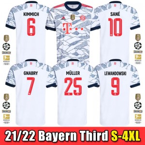 Bayern Munich Soccer Jersey Third Away LEVANDOWSKI #9 KIMMICH #6 SANE #10 GNABRY #7 Replica 2021/22