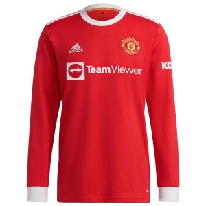 EPL Manchester United Soccer Jersey Long Sleeve Home POGBA #6 Replica 2021/22
