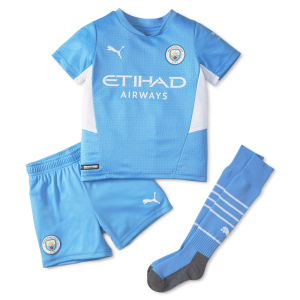 Manchester City Kid Soccer Jersey Home DE BRUYNE #17 Replica 2021/22