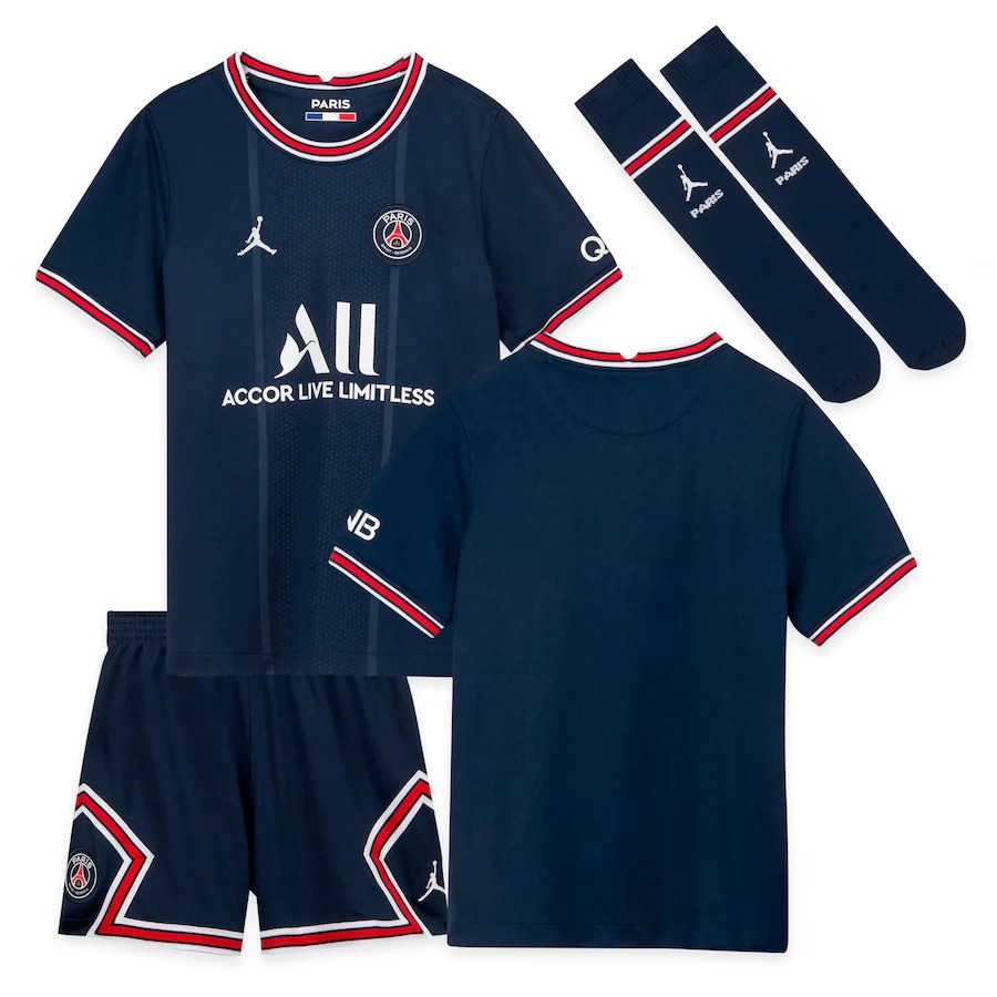 PSG Kid’s Soccer Jersey Home Kit  (Jersey+Short)Replica 2021/22