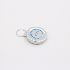 42mm Side ring pull bottle cap silver color with logo design