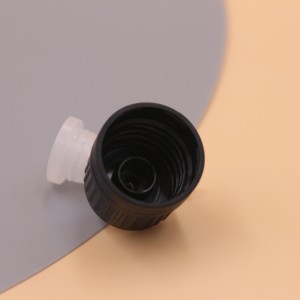 wholesales European style 18/410 black white color plastic tamper proof cap for essential oil bottle with insert