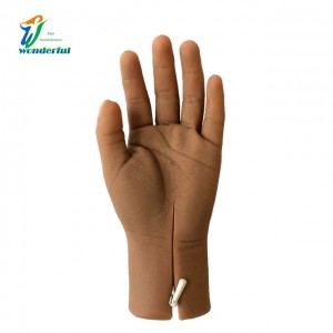 Children’s silicone cosmetic glove with zip and be filled