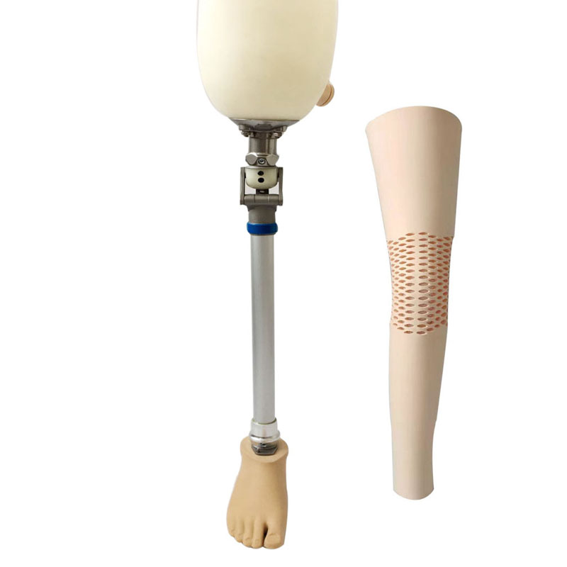 NEW IMPROVED 100% Silicone Prosthetic Leg Skin Cover - BK Below Knee  Amputees