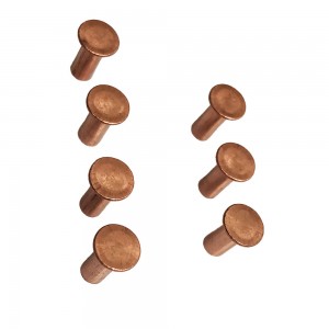Copper Rivets Made In China Fasteners Copper Brass Round Head Solid Rivets