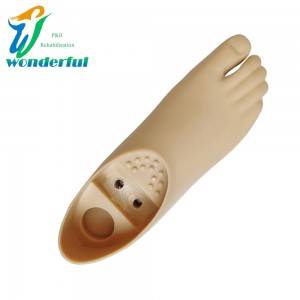 Prosthetic double axis foot for amputee