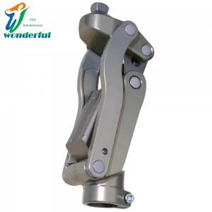 Seven-bar linkage pneumatic knee joint