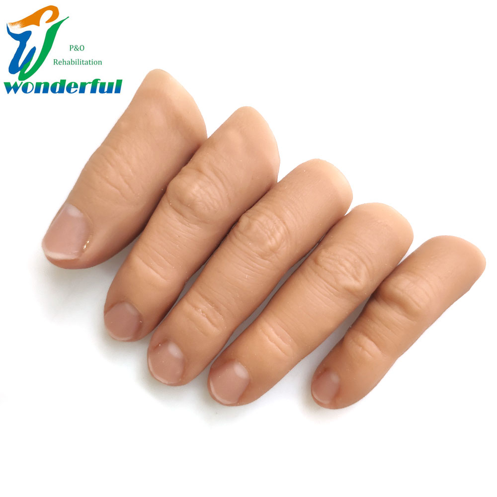 China Medical grade rubber Beauty prosthetic silicone hand Cosmetic glove  with filed Short factory and manufacturers