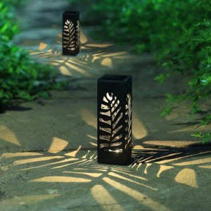 LED solar lawn light waterproof outdoor Pathway Garden Hollow Out Modern Style
