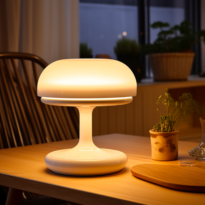 Lampa de masă reîncărcabilă aduce confort în cazul deficitului de energie
