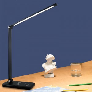Eye protection multifunctional portable foldable led desk lamp with USB A and Type-C charging port