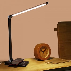 Eye protection multifunctional portable foldable led desk lamp with USB A and Type-C charging port