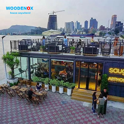 OEM Factory for Prefab Container House - Bar Design Tiny Container House WFPH34 – 20ft or 40ft Parallel Prefab House – WOODENOX