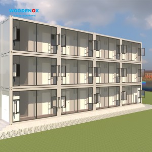 Student Apartment Design Flat Pack Container House – Few Container Parallel Prefab House Three Stories