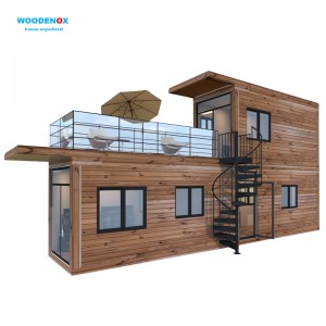 Flat Pack Container House WFPH2572 – Luxury Carbonized Wood Villa Prefab Houses For Sale