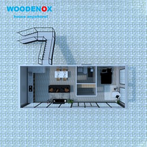 Modular Prefab Houses WTH2413 – Mini Sunrooms Homes 20ft 40ft Glass House