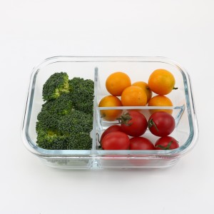 Wholesale Resistant Square Glass Fresh Bowl Meal Prep Containers